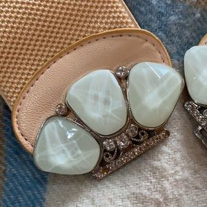 NWOT Peach Stretch stone embellished belt